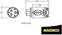 Marinco 70A Trolling Motor Plug & Receptacle