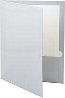 JAM PAPER Laminated Two-Pocket Glossy Presentation Folders - Letter Size