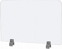 Boss Office Products Plexiglas Panel Cubical Clamps, 5-5/8in x 2-1/4in, Set Of 2 Clamps