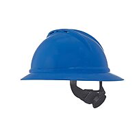 MSA V-Gard 500 Full-Brim Hard Hat with Fas-Trac III Ratchet Suspension