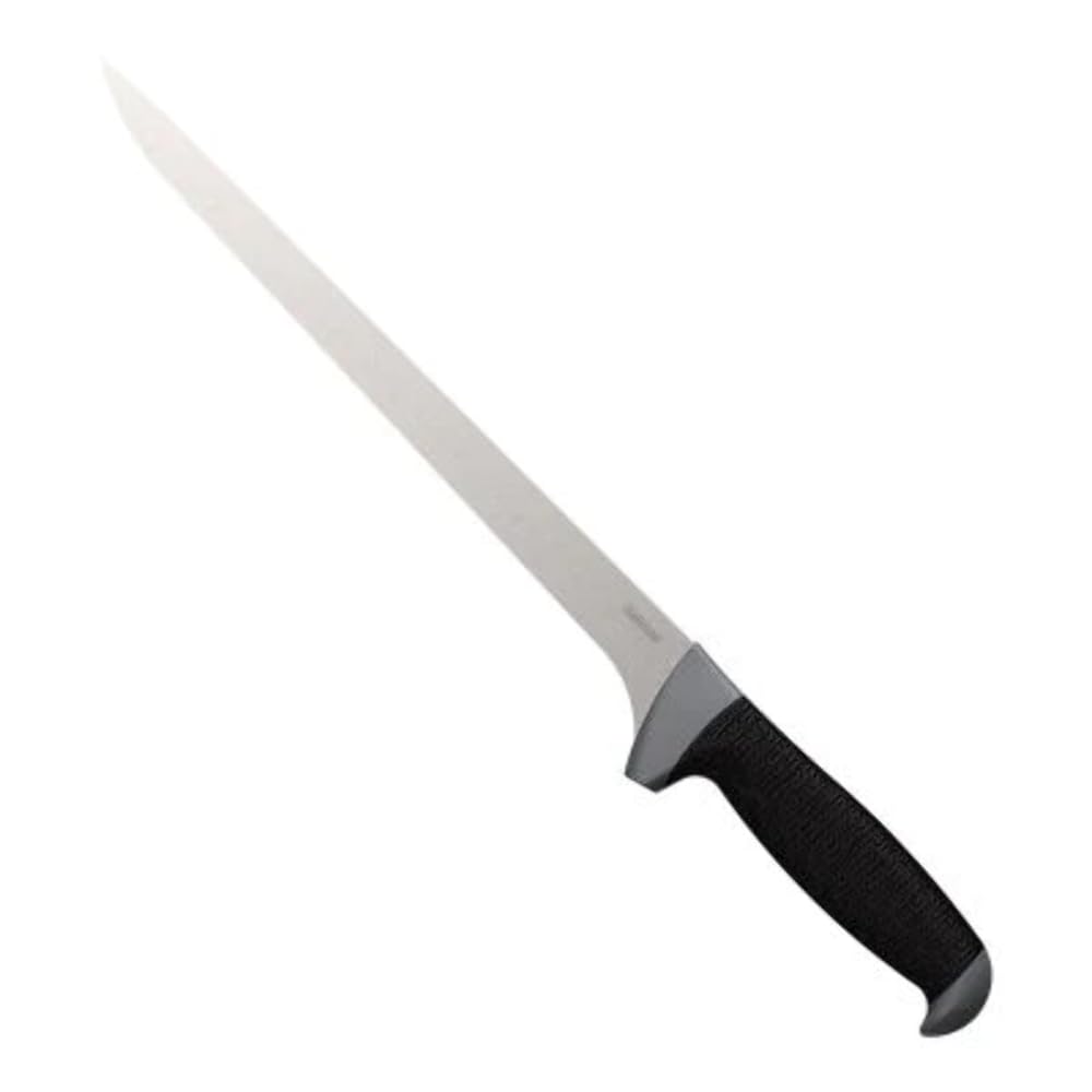 Kershaw 9.5" Narrow Fillet Knife, Black, 9.5 Inch Fixed Stainless Steel Blade, Trailing Point Blade Tip