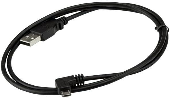 StarTech.com 1m 3ft Right Angle Micro-USB Charge-and-Sync Cable M/M - USB 2.0 A to Micro-USB - 30/24 AWG - USBAUB1MRA