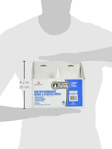 Radians LCS080600 Silicone Free Glass or Plastic Lens Cleaning Station Solution with Tissues
