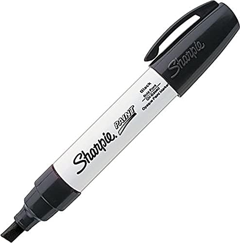 SHARPIE Oil-Based Paint Marker, Bold Point, Black, 1 Count - Great for Rock Painting