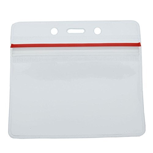 Badge Holder - (horizontal, resealable top, clear)