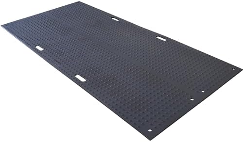 TM4496-B - Ground Protection Mat, Medium Duty, 8 ft L, 3 ft 8 in W, Load Capacity: 120, 000 lb, Black