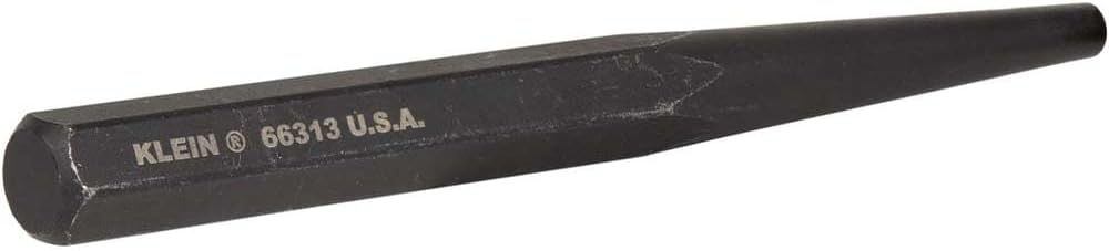 Klein Tools 66313 1/2-Inch Center Punch, 6-Inch Length, Made in USA 6-Inch by 1/2-Inch