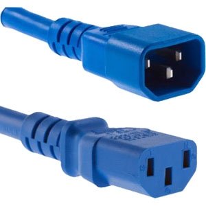 POWER CORD C13 - C14, 18AWG, 10AMP, 250V, SVT JACKET, YELLOW, 6FT, IEC C13 TO IE