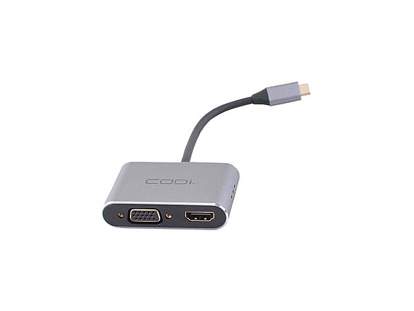 CODi 4-In-1 USB-C Display Adapter [HDMI, VGA, USB-C PD, USB-A 3.0]