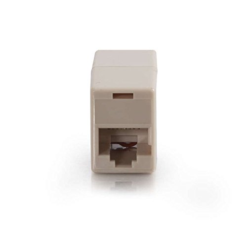 C2G/Cables to Go 01937 RJ45 8-Pin Modular Straight Through Inline Coupler, Ivory (Pack of 3) 1 Count (Pack of 3)