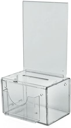 AZAR DISPLAYS Suggestion/Lottery Box with Lock and Sign Frame