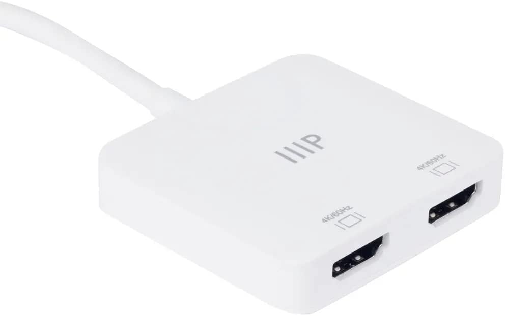 Monoprice USB-C to Dual 4K HDMI Adapter (Dual 4K@60Hz) for Samsung Galaxy S9/S9+, MacBook Air2020-2018