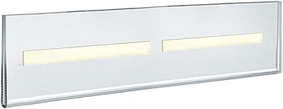 Azar Displays 122011 Self Adhesive Tape Clear Acrylic Wall Sign Holder Frame 11.5" W x 2.5" H - Landscape/Horizontal, 10-Pack