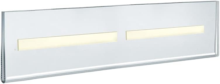 Azar Displays 122011 Self Adhesive Tape Clear Acrylic Wall Sign Holder Frame 11.5" W x 2.5" H - Landscape/Horizontal, 10-Pack