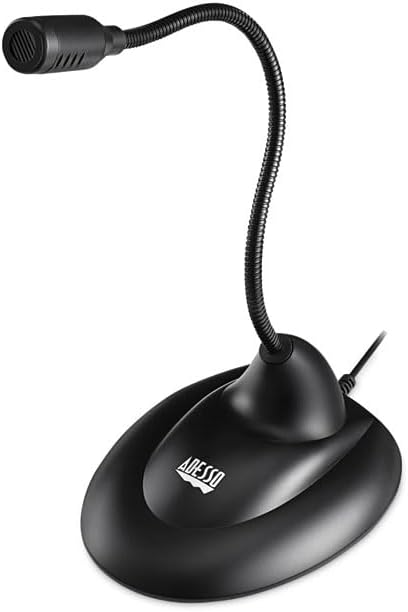 Adesso Xtream M1 Desktop Omnidirectional Gooseneck Microphone, Black
