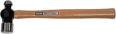 Black+Decker Ball Pein Hammer, Straight Hickory Handle, 15 in, High Carbon Steel 24 oz Head