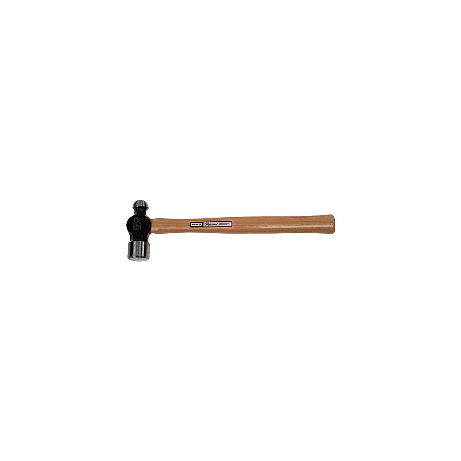 Black+Decker Ball Pein Hammer, Straight Hickory Handle, 15 in, High Carbon Steel 24 oz Head
