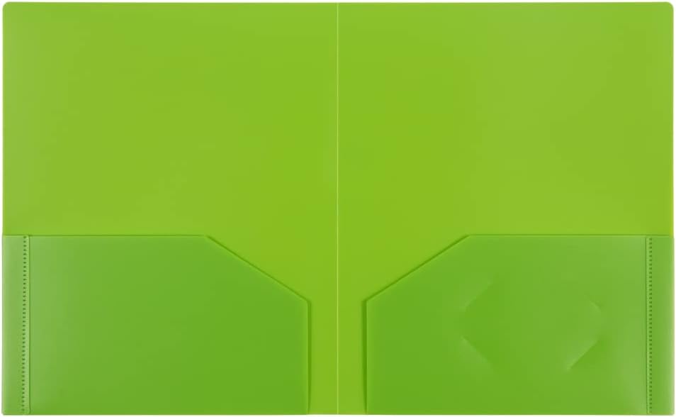 JAM Paper Heavy-Duty 2-Pocket Plastic Presentation Folders - Letter Size