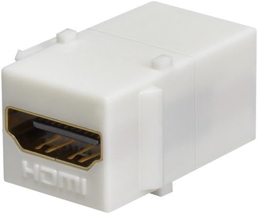 Monoprice 106852 Keystone Jack HDMI Female to Female Coupler Adapter, White 1 Count (Pack of 1)