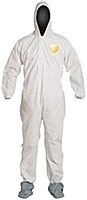 PB122SWH4X0025 4X White 12 mil ProShield Chemical Protection Coveralls (25 Each)