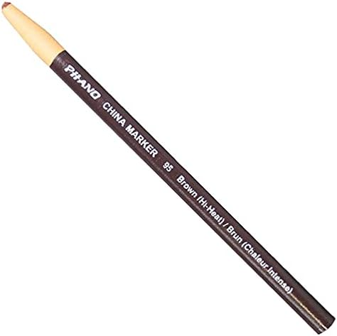DIXON Industrial Phano Peel-Off China Marker Pencils, High Heat, Brown, 1 (00095)(Pack of 1) 12 Count (Pack of 1) Brown