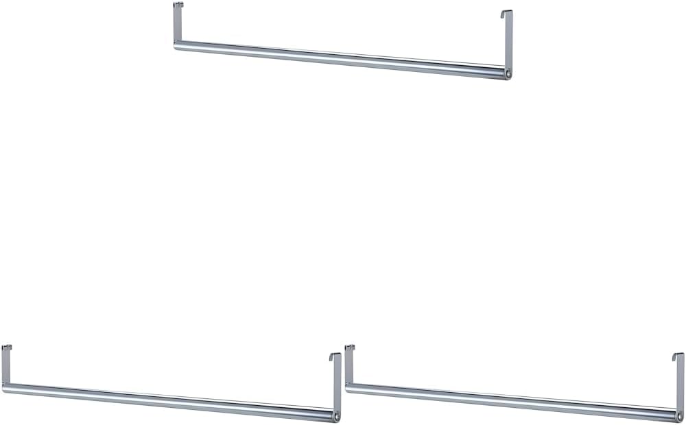 Lorell 69877 Garment Hanger Bar,f/Industrial Shelving, 36-Inch, Chrome (Pack of 3) 36.25" X 2.25" X 1.5" inches (Pack of 3)