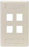 Black Box GigaStation2 4 Socket Network Faceplate - 4 x Socket(s) - White - WPT476