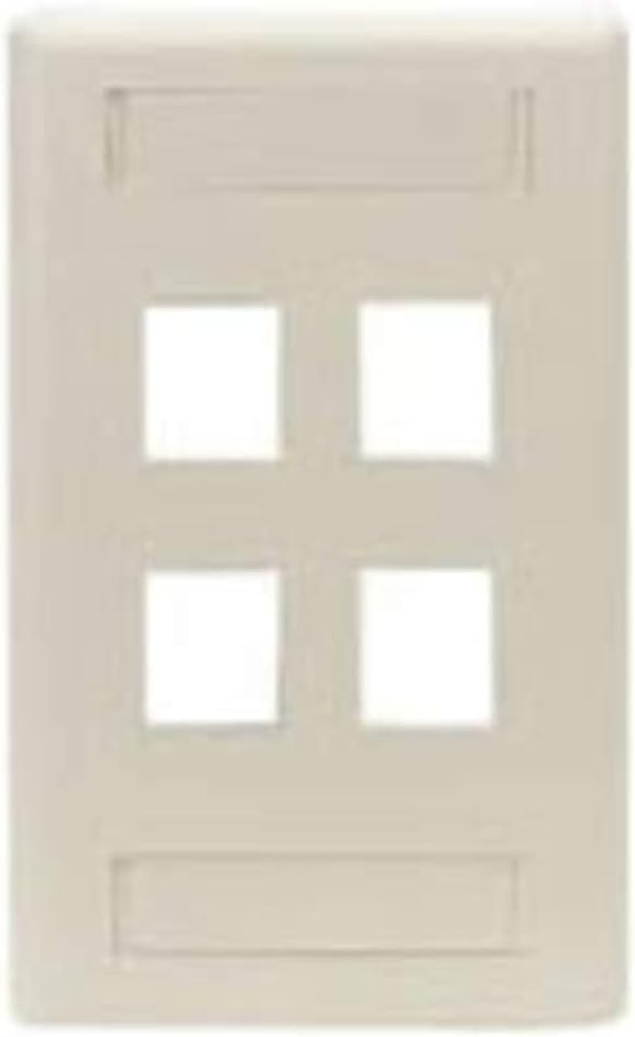 Black Box GigaStation2 4 Socket Network Faceplate - 4 x Socket(s) - White - WPT476