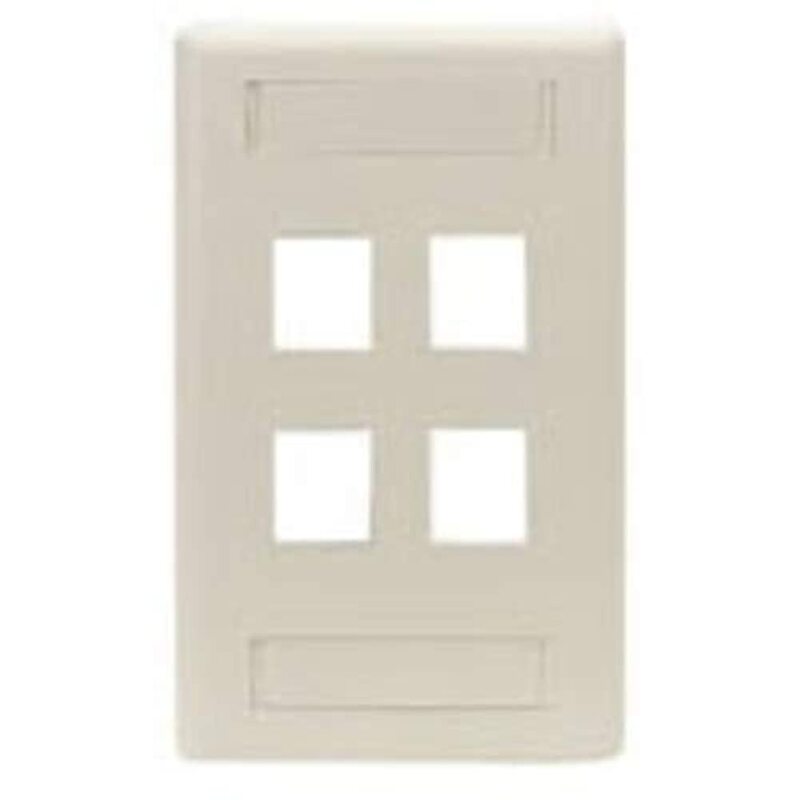 Black Box GigaStation2 4 Socket Network Faceplate - 4 x Socket(s) - White - WPT476