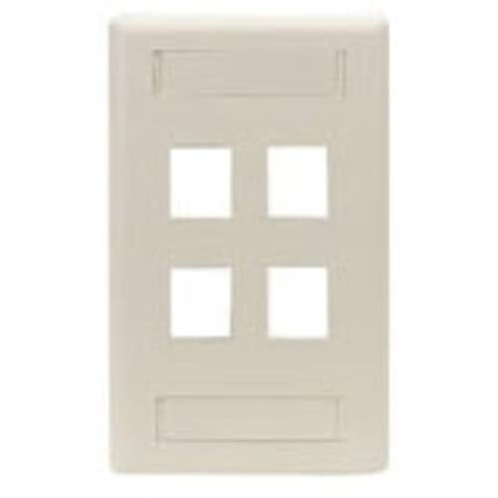 Black Box GigaStation2 4 Socket Network Faceplate - 4 x Socket(s) - White - WPT476