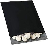 Partners Brand 10in x 13in Poly Mailers, Black, Case Of 100 Mailers