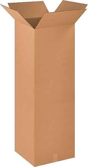 Partners Brand 18 x 18 x 48 in Tall Corrugated Box