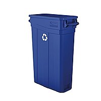 Suncast Commercial 23-Gallon Slim Narrow Trash and Recycling Bin