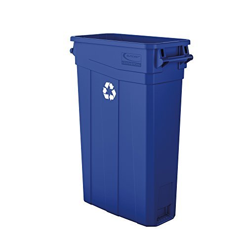 Suncast Commercial 23-Gallon Slim Narrow Trash and Recycling Bin