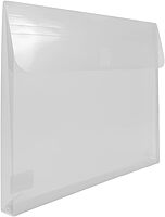 JAM PAPER Plastic Booklet Expansion Envelopes with Hook & Loop Closure - Letter