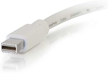 C2G Legrand Mini DisplayPort Adapter, Active, Male to Female Displayport Adapter, White DisplayPort to DVI Adapter