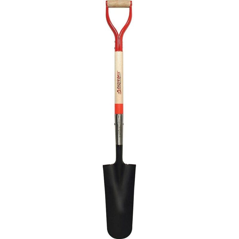 AMES/TRUE TEMPER 47202 Razorback Drain Spade D-Grip Hardwood Industrial Gauge