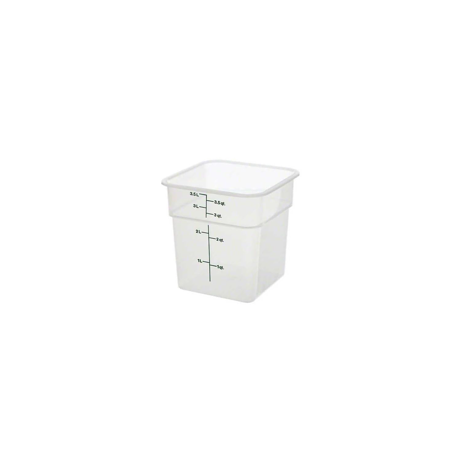 Cambro 4SFSPP190 CamSquare Storage Container, Translucent, 4 qt.,Green