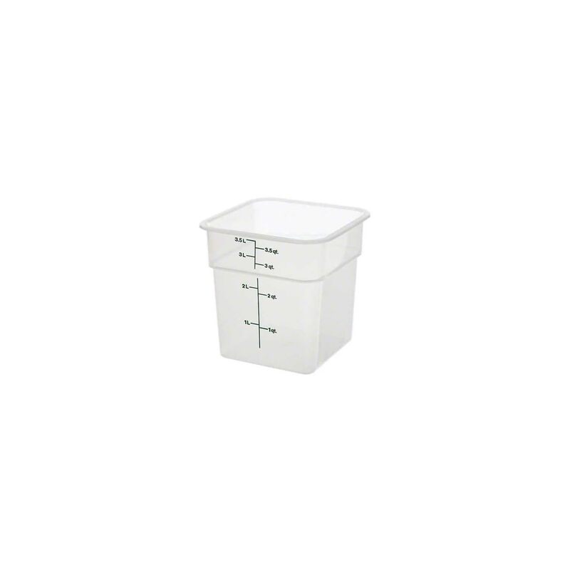 Cambro 4SFSPP190 CamSquare Storage Container, Translucent, 4 qt.,Green