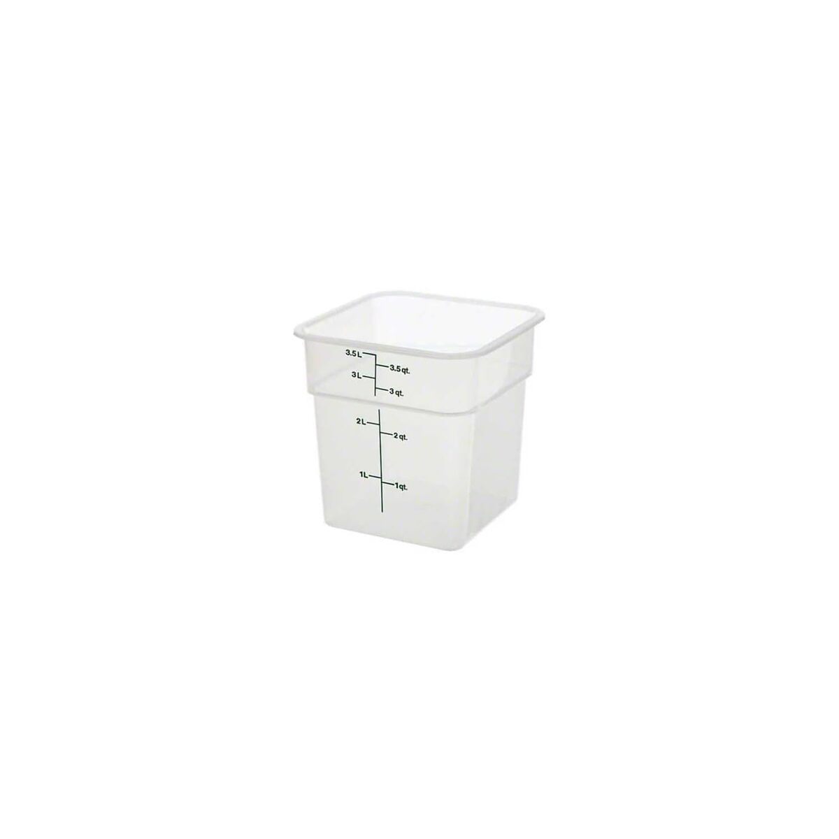Cambro 4SFSPP190 CamSquare Storage Container, Translucent, 4 qt.,Green