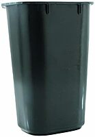 Rubbermaid Commercial Products FG295500BLA Rubbermaid Commercial 295500BK Deskside Plastic Wastebasket, Rectangular