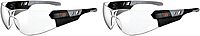 Ergodyne - 59103 Skullerz SAGA Frameless Safety Glasses, Anti Fog Clear Lens Matte Black (Pack of 2) Matte Black Frame, Clear Lens Anti-Fog Clear Lens (Pack of 2)