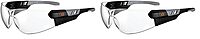 Ergodyne - 59103 Skullerz SAGA Frameless Safety Glasses, Anti Fog Clear Lens Matte Black (Pack of 2) Matte Black Frame, Clear Lens Anti-Fog Clear Lens (Pack of 2)