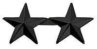 HERO'S PRIDE 2-Star Rank Insignia Five-Pointed Star Pin