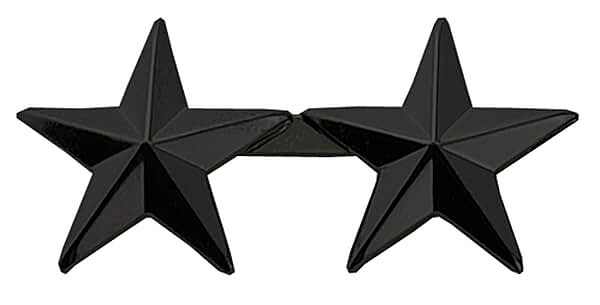 HERO'S PRIDE 2-Star Rank Insignia Five-Pointed Star Pin