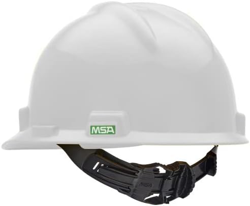 MSA V-Gard Cap Style Safety Hard Hat Suspension | Polyethylene Shell, Superior Impact Protection