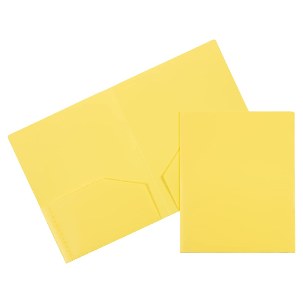JAM Paper Heavy-Duty 2-Pocket Plastic Presentation Folders - Letter Size