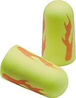 E·A·Rsoft Blasts Earplugs, Uncorded, Foam, Yellow Neon/Red Flame, 200 Pairs