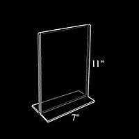Azar Displays Double-Foot 2-Sided Acrylic Sign Holders