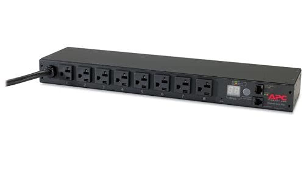Schneider Electric Rack PDU, Metered, 1U, 20A, 120V, 8 5-20